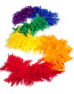  Deluxe 6 Rainbow Pride Parade 72 Costume Feather Boa: Clothing