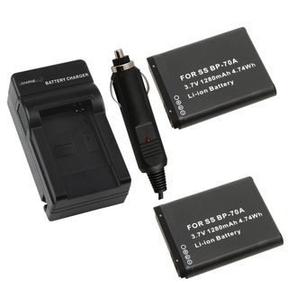 BasAcc Battery/ Charger for Samsung BP 70A/ PL80/ SL600/ TL205