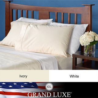 Grand Luxe Egyptian Cotton Solid Sateen 1200 Thread Count Deep Pocket