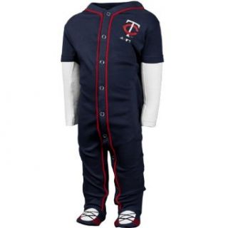 MLB adidas Minnesota Twins Infant Piped Jersey Footed