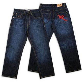 Rocawear Basic R Jean   Mens ( sz. 34, Dark Indigo/Red