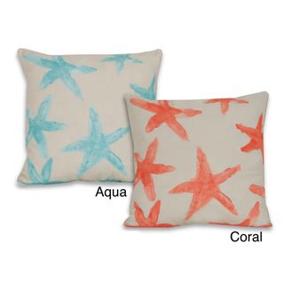 Water Color Starfish 20 inch Decorative Pillow