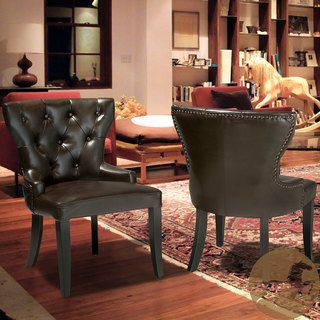 Christopher Knight Home Kingdom Leather Accent Chairs (Set of 2