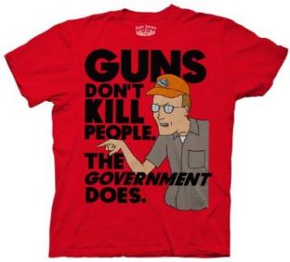 King of the Hill   Guns Dont Kill Adult T shirt in Red