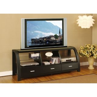 Grove Black 60 inch 3 drawer TV Entertainment Cabinet