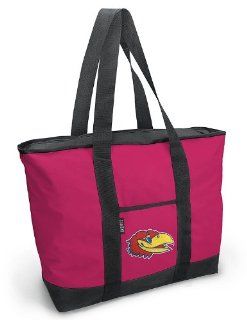University of Kansas Pink Tote Bag KU Jayhawks Logo   For