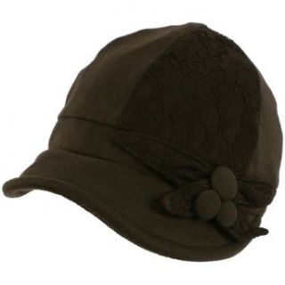Cotton Summer Lace Soft Body Newsboy Cabby Cap Hat Black