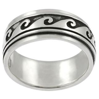 Tressa Sterling Silver Wave Spinner Ring