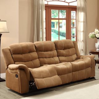 Jardin Brown Polyester Double Recliner Sofa