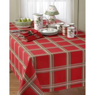 Lenox Holiday Gathering Plaid Tablecloth