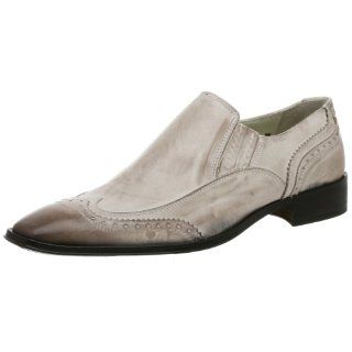 Cole New York Mens Classy Pair Wingtip Slip on,Off White,8 M Shoes