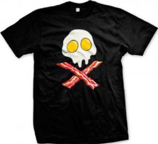 Bacon and Eggs Skull and Crossbones Mens T shirt
