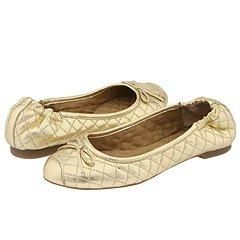Amy Jo Gladstone Quilted Shine Gold Slippers