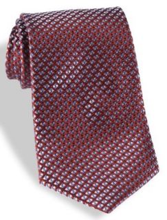 Henry Grethel Squares Textured Silk Tie: Clothing