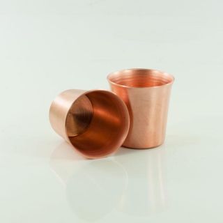 Set of 2 Copper Moscow Mule 2 oz Shot Glasses