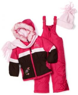 Rothschild Girls 2 6X Toddler Snowsuit with Faux Fur Trim