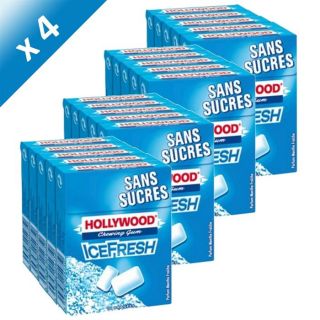Chewing gum sans sucres   Packs de 5 étuis de 10 dragées, 72,5g