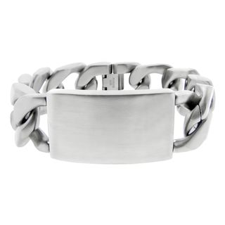 Stainless Steel Mens Chunky Curb Bracelet