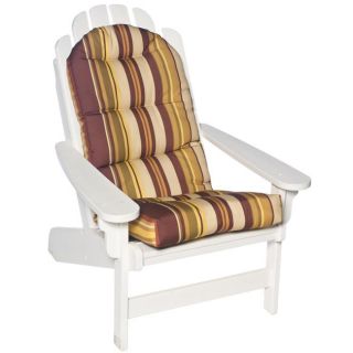 Bella Adirondack All weather Brown and Olive Stripe Patio Chair