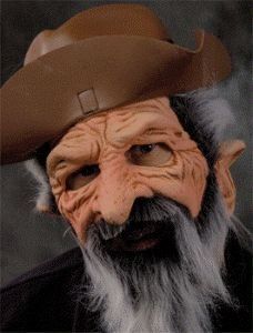 Pops Wild West Old Man Mask w/ Moving Mouth Action
