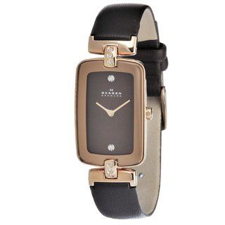 Skagen Womens Goldtone Rectangular Watch