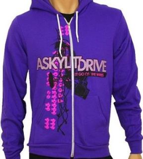 A SKYLIT DRIVE   Wires   Purple Zip Up Hoodie Clothing
