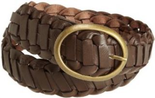 STEVEN by Steve Madden Womens Braided Belt With Oval