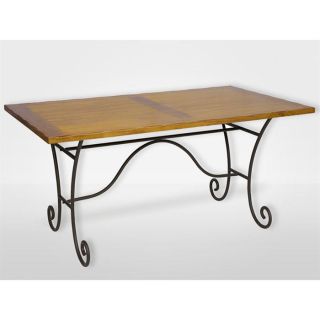 TABLE HEVEA 160x90 cm PIEDS EN FER Hauteur  75 cm   Achat / Vente