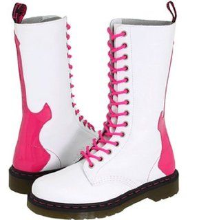 New Dr Martens Rocker Wht/Pink UK 8 Ladies 10 $135 Shoes