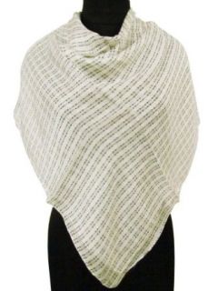 Iba 100% Pure Silk White Scarf Dot Printed Fancy Shoulder