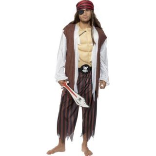 Costume Pirate musclé (M   48/50)   Déguisement comprenant  une