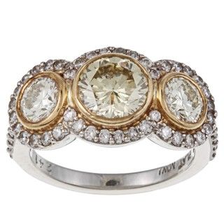 Platinum 2 3/4ct TDW Diamond Fashion Ring (SI2)