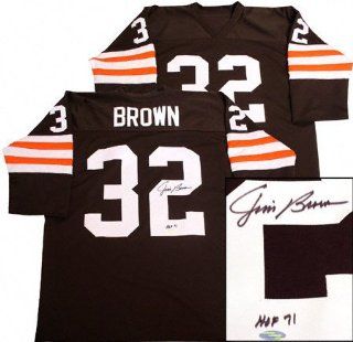 Jim Brown Cleveland Browns Autographed Away Jersey: Sports