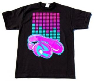 Beat Machine Headphones Neon 80s Cotton T Shirt Clothing