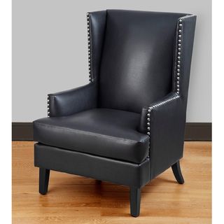 Travis Nailhead Accent Bonded Leather Wing Chair