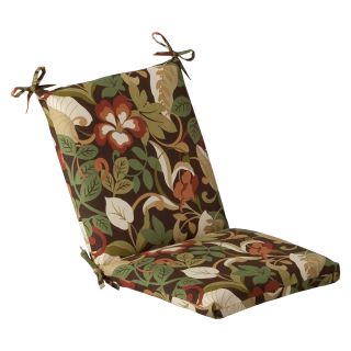 Pillow Perfect Outdoor Brown/ Green Tropical Square Chair Cushion