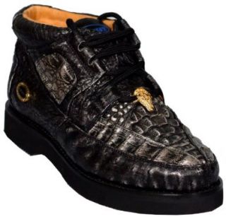 Alligator Leather Mens Ankle High BOOTS Casual Handmade 4906 Shoes