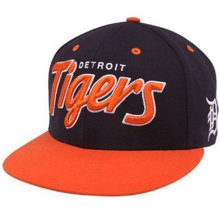 MLB 47 Brand Detroit Tigers Navy Blue Orange Retro Script