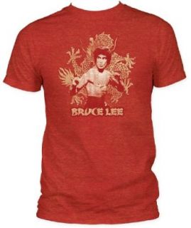 Bruce Lee Dragon Fitted Jersey Mens T Shirt: Clothing
