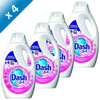 DASH 2en1 Lessive liquide Pivoine Jasmin 1,83L x4   Achat / Vente
