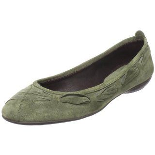 Nara Shoes Womens Bindi Ballerina Flat,Velux Kaki/Brown,5 M US Shoes