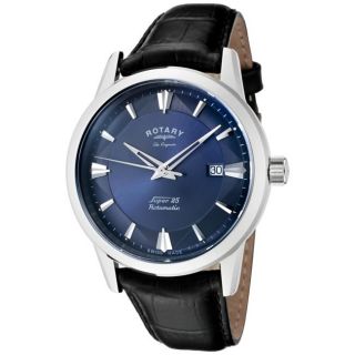 Rotary Mens Les Originales Black Leather Automatic Watch
