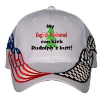 My English Foxhound Can Kick Rudolphs Butt USA Flag