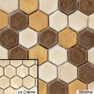 SomerTile 12x10.75 in London Hexagon Ceramic Mosaic Tile (Pack of 5