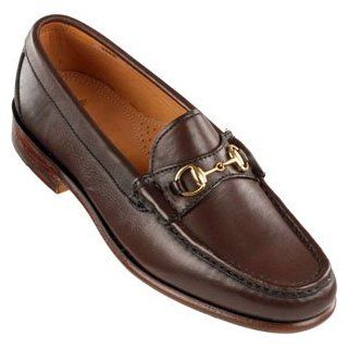 Alden Mens Horse Bit Loafer Calfskin Dark Brown Shoes