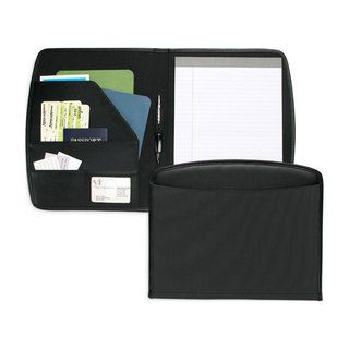 Toppers Classified Nylon Padfolio with Simulated leather Trim