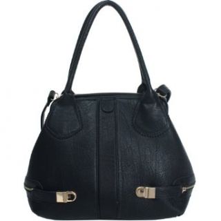 Designer Inspired Satchel Handbag with decorative buckles