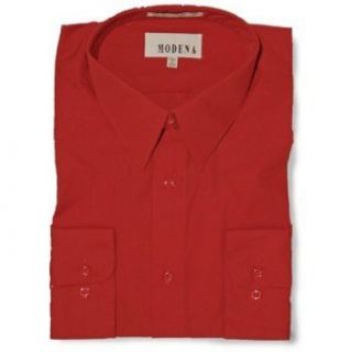 Modena Big & Tall Fashion Dress Shirt   RED Clothing