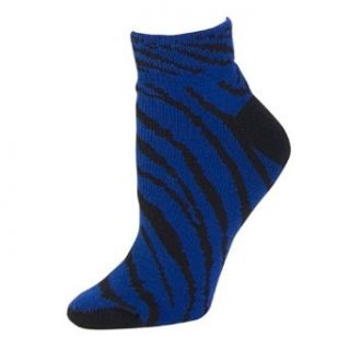 Pizzazz Girls Size 12 5 Royal Zebra Stripe Anklet Socks