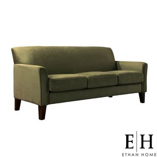 ETHAN HOME Uptown Sage Microfiber Suede Modern Sofa